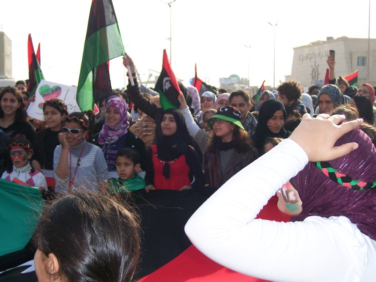 Libya female protestors