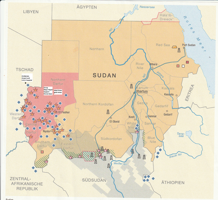 Map Sudan 2017 kleiner